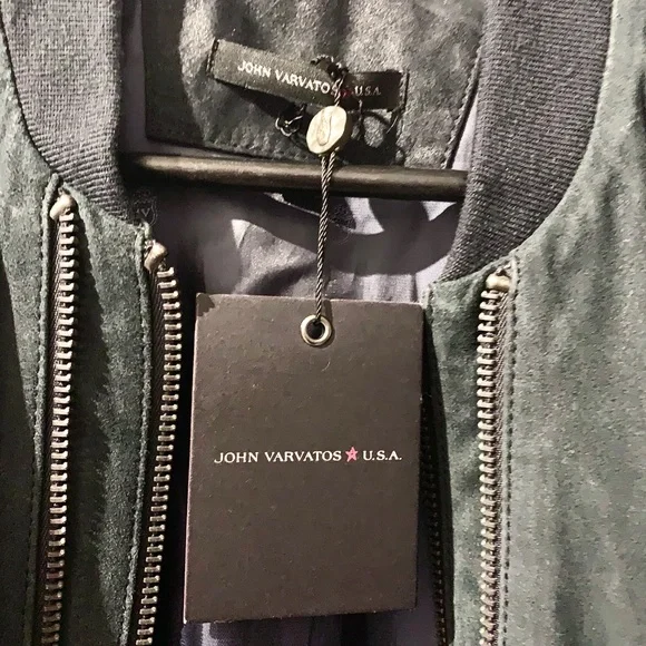 JOHN Varvatos Goatskin Suede Bomber Jacket. LIKE NEW!